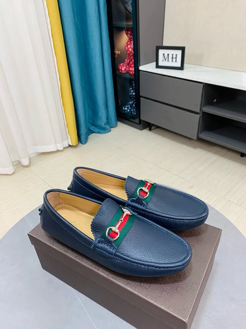 Men's men's shoes 💰458🌹🌹 Comes with packaging [GUCCI Gucci] original men's casual beanie shoes, original Italian imported special material cowhide embossing➕real first-layer sheepskin lining; equipped with precision stitching to highlight low-key luxury. The comfortable sole design maximizes the comfort and anti-slip properties of the shoe. The shoe shape is dignified and the low-key charm is not concealed! Natural and free new urbanism, code number: 38-44